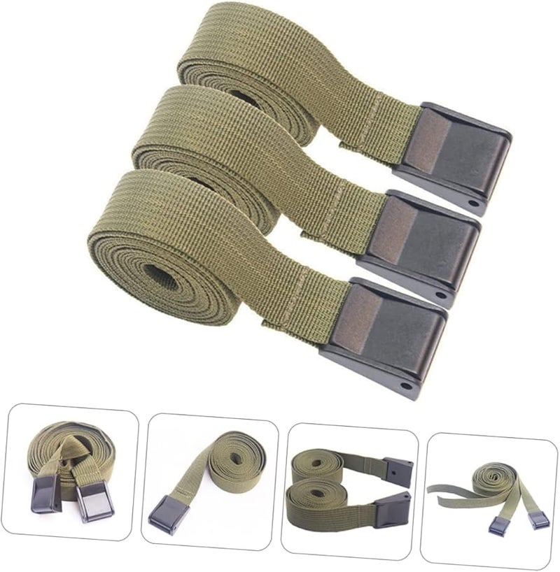 3Pcs High Strength Cargo Tie Down Straps 210cm For Luggage And Camping Gear - Image 3