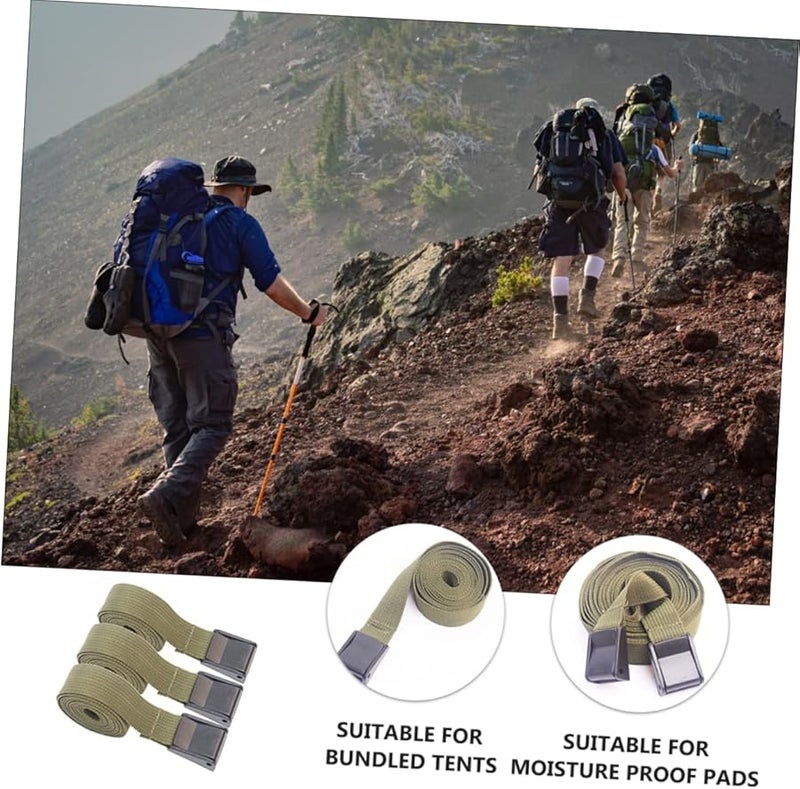 3Pcs High Strength Cargo Tie Down Straps 210cm For Luggage And Camping Gear - Image 4