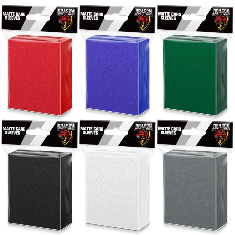 Kitoyz 600PCS Card Sleeves for Collectable Gaming Cards, Matte Card Protectors Sleeves for Baseball Cards, Game Cards and Trading Cards (6 Colors) - Image 1