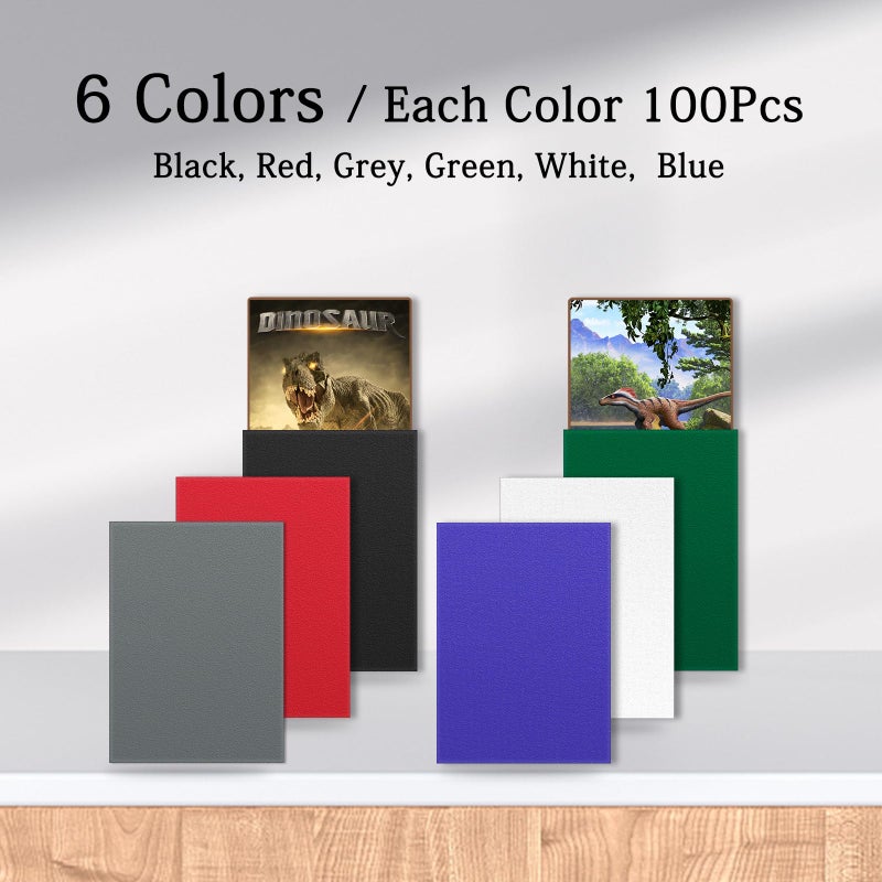 Kitoyz 600PCS Card Sleeves for Collectable Gaming Cards, Matte Card Protectors Sleeves for Baseball Cards, Game Cards and Trading Cards (6 Colors) - Image 2