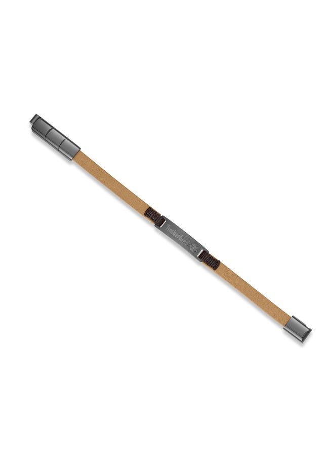 Timberland Quechee Tan Brown Leather Bracelet for Men - Image 2