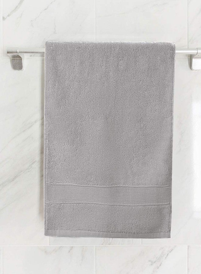 PiccoCasa Hand Towels 2-Pack 100% Cotton Ring Spun Highly Absorbent Soft Luxury Hotel & Spa Quality Hand Towel for Bathroom 13 x 29 Inches, Light Gray - Image 4