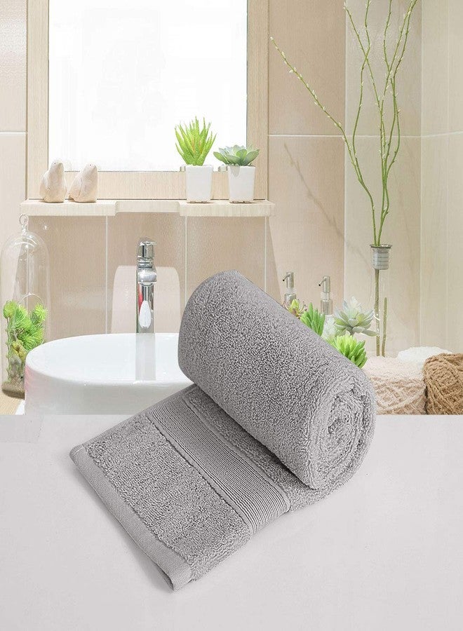 PiccoCasa Hand Towels 2-Pack 100% Cotton Ring Spun Highly Absorbent Soft Luxury Hotel & Spa Quality Hand Towel for Bathroom 13 x 29 Inches, Light Gray - Image 2