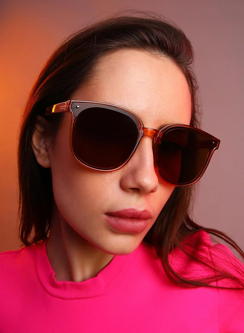 Haute Sauce Foldable Wayfarer Sunglasses - Brown