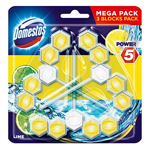 Domestos Power 5 Toilet Block Lemon 3 * 50g - Image 1
