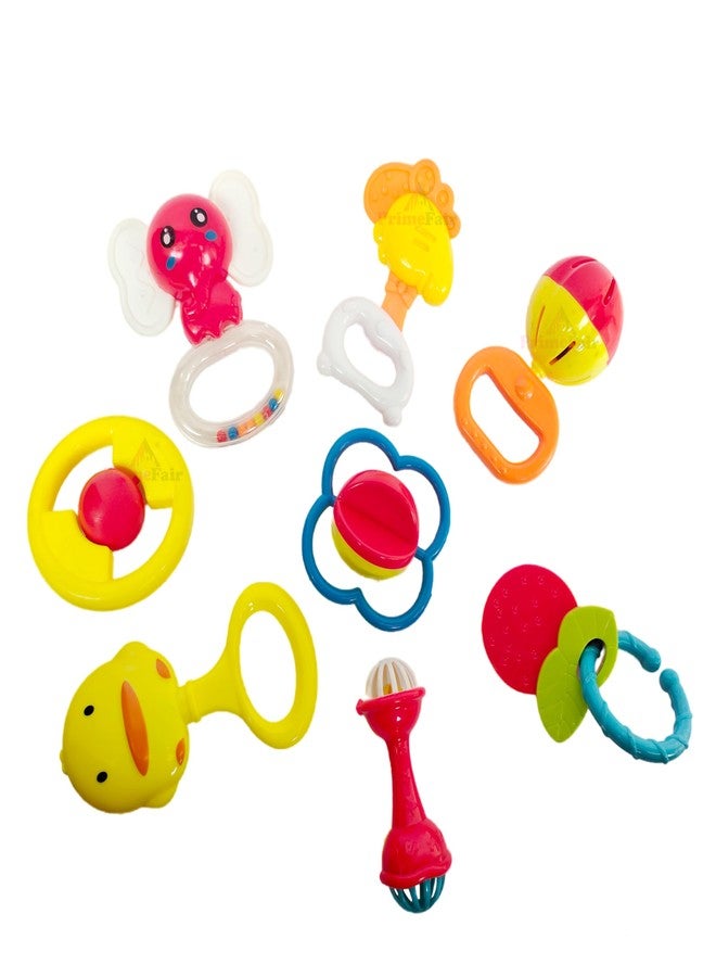 PRIMEFAIR Baby Rattles Toys Set, Infant Grab Shake Rattle, Sensory Teether, Babies Development Learning Music Toy, Newborn Birthday Toys, Multicolor (Animal-D) - Image 2