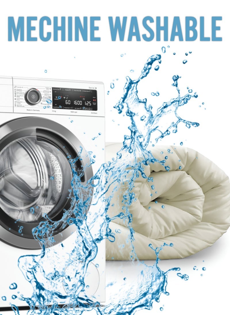 بلوبيري لحاف بديل باللون العاجي مقاس واحد قطن 160X220 سم - Image 5