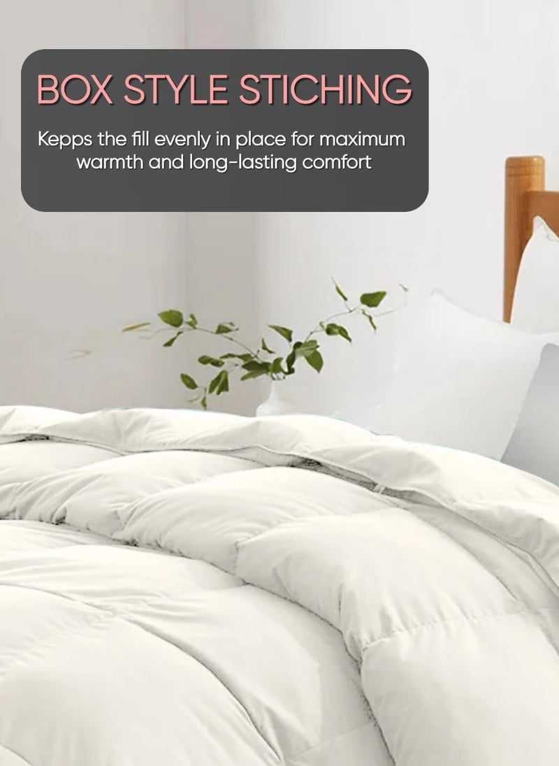 بلوبيري لحاف بديل باللون العاجي مقاس واحد قطن 160X220 سم - Image 4