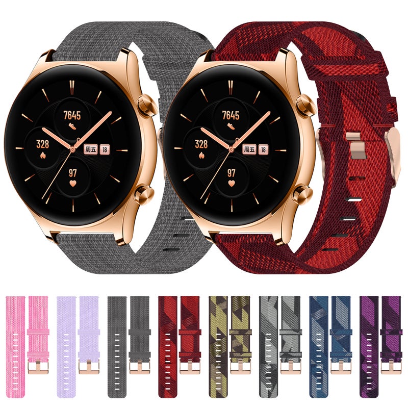 erorex For Honor Watch Gs 3 22Mm Nylon Woven Watch Band(Red) - Image 4