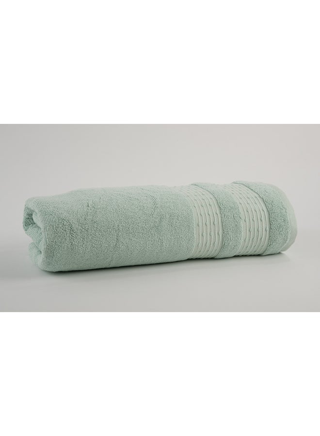 White Rose Fortuneplush 580 Gsm 100% Cotton Terry Fancy Border1 Bath Sheet 80X160 CmLuxury Touch Extra Absorbent-Pista  - Image 4