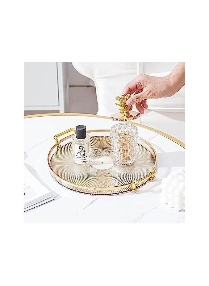 Acrylic Vanity Tray with Gold Handles Decorative Serving Tray for Jewelry Comestic Candle Dish Plate Vanity Counter Bathroom Table Organizer - pzsku/Z3584259600F91A01C03CZ/45/_/1687696866/e9f2743d-3dcb-421b-979e-addb6463c8c0