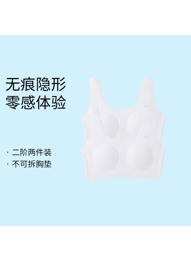 Annil 2-pack Girls' Underwear Set - 2025 Summer New Seamless Nude Feel Training Camisoles For Developing Teens - Image 2