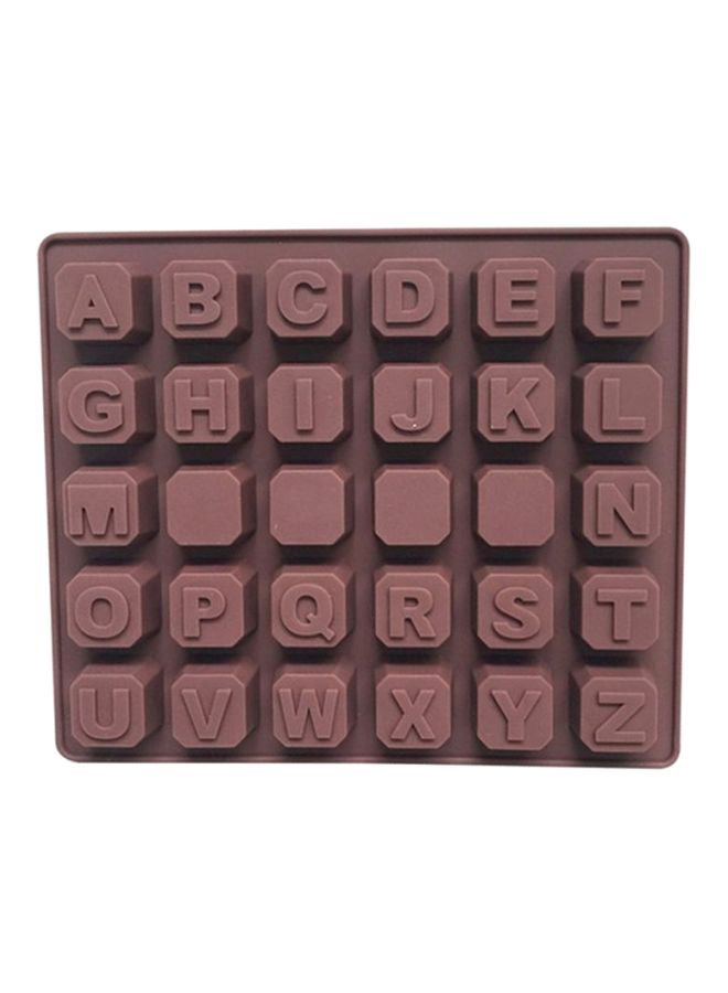 Sharpdo 26 Letters Chocolate Mold Coffee 17.9x15.2x1.6cm - Image 1
