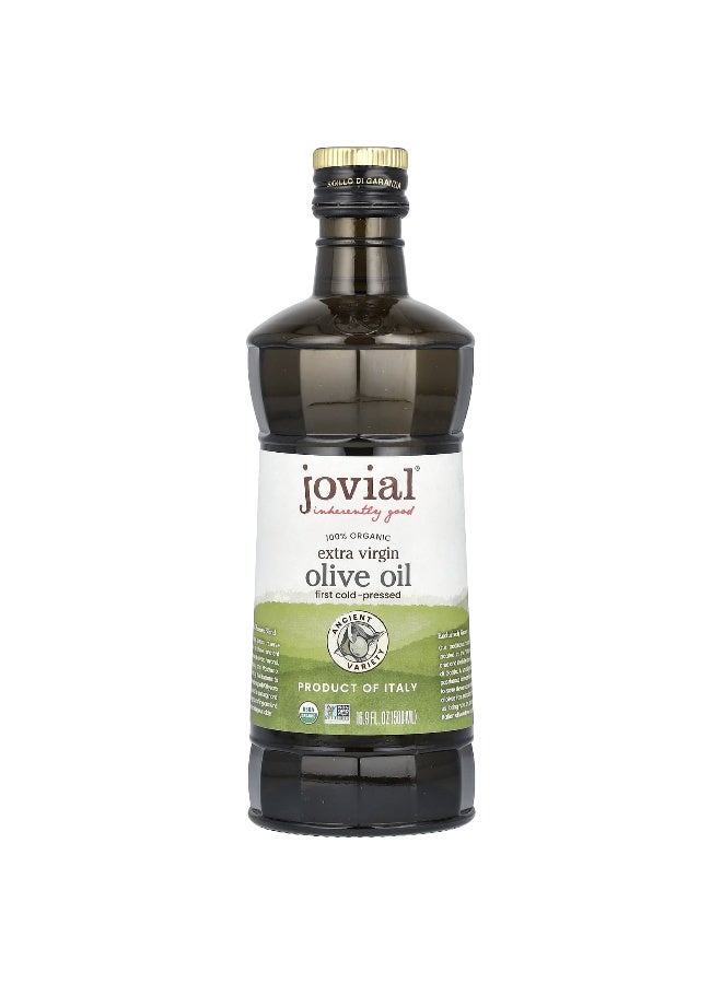 Jovial Jovial, 100% Organic Extra Virgin Olive Oil, 16.9 fl oz (500 ml) - Image 1