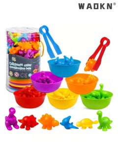 WAOKN Educational Animal Matching & Sorting Game with Colorful Bowls for Preschool Learning Activities, Montessori-Inspired Sensory STEM Toy Sets for Daycare, Ideal Gift for Toddlers and Kids Ages 3+  - Image 1