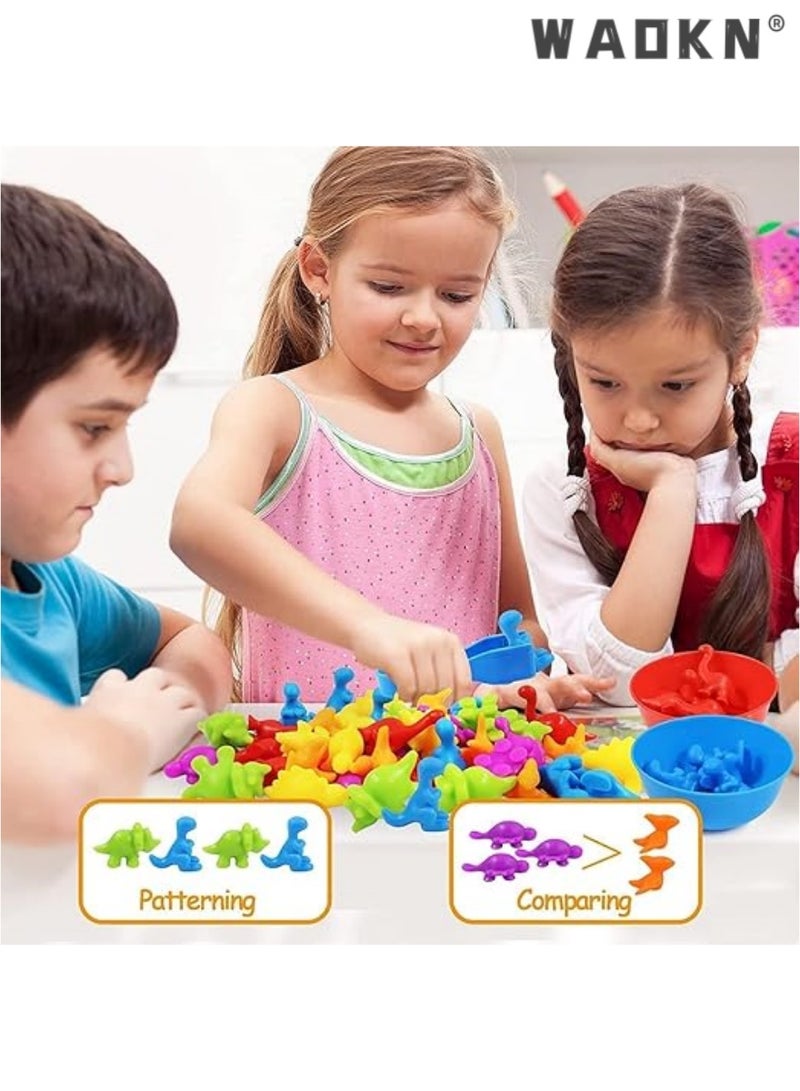 دبليو أيه أو كي أن مرحلة ما قبل المدرسة أنشطة التعلم باستخدام لون وعاء لتعليم الحيوانات مطابقة وتصنيف اللعبة ، مونتيسوري مستوحاة من الحواس STEM لعبة تناسب الرعاية النهارية ، هو هدية مثالية للأطفال و 3 سنوات من العمر - Image 3