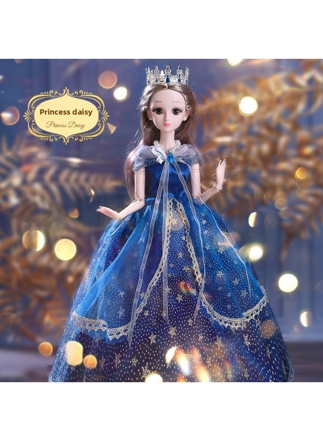 Large Size 60cm Doll Set Gift Box Kids Girl Toy Gift Eiet Sweet Barbie Wedding Princess-Color:[Via] (60cm + Blink)-Height:Gift Box + Music + Gift Pack 3 (Total 10 Clothes)  - Image 3