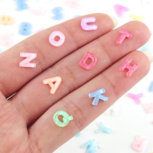 HOMICO 200 Pieces Tiny Letter Decor for Dollhouse Micro Resin Decor for DIY Crafts Mini Things for Fairy Garden Micro Landscaping Decorations - Image 1