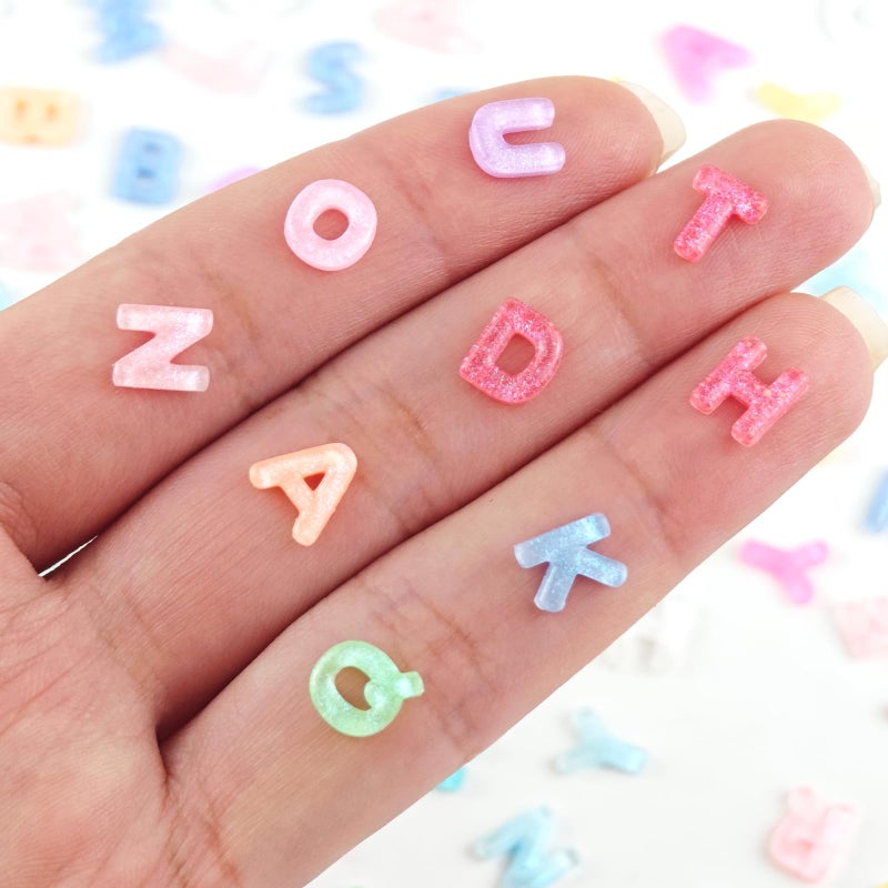 HOMICO 200 Pieces Tiny Letter Decor for Dollhouse Micro Resin Decor for DIY Crafts Mini Things for Fairy Garden Micro Landscaping Decorations - Image 3