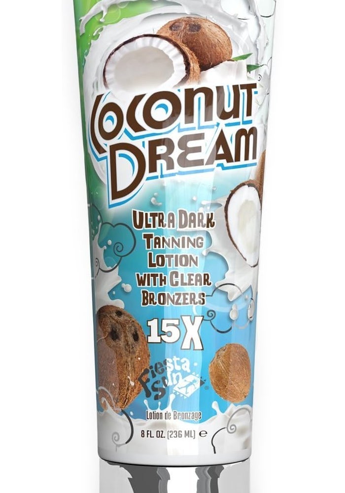 Fiesta Sun Coconut Dream Ultra Dark Tanning Lotion with Clear Bronzers, 8 oz