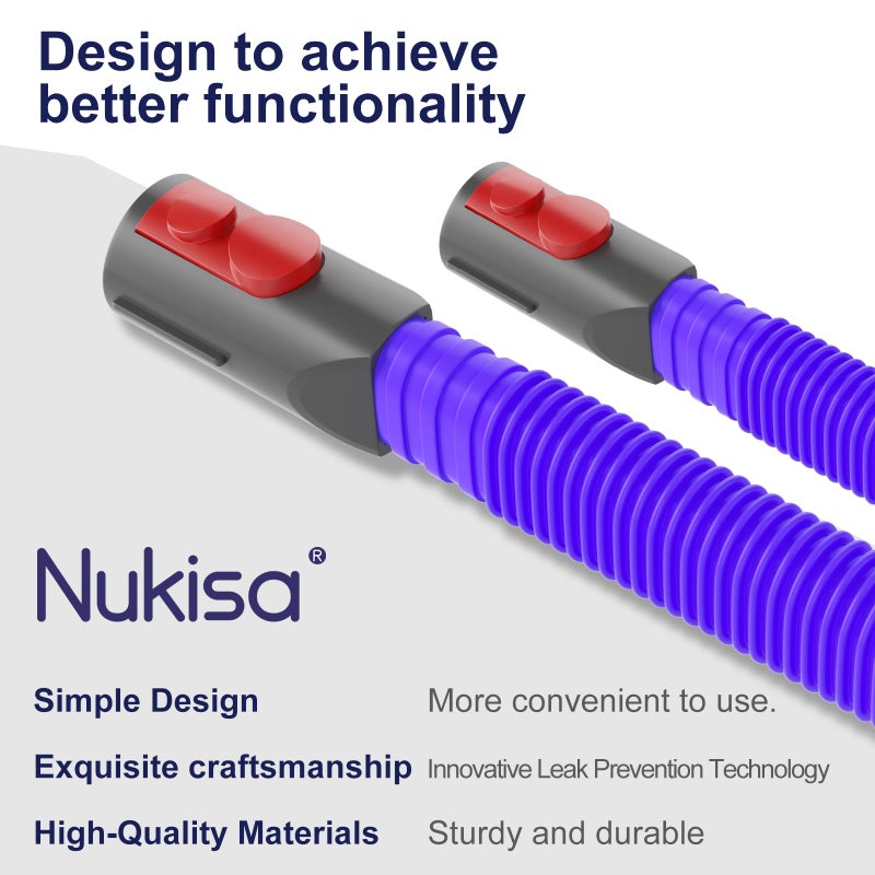 Nukisa Dryer Lint Vacuum Attachment Compatible with Dyson V15 V12 V11 V10 V8 V7 Gen5 Cordless Vacuum Cleaner, Flexible Dryer Vent Cleaner Kit Lint Removal Tool Purple (ã€V7V8-V15ã€‘Dryer Lint Vacuum Attachment) - Image 4