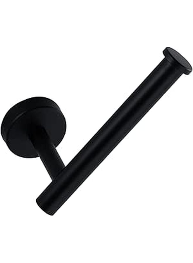 Stainless Steel Black Matte Paper Towel Holder Cylindrical Hanging Shelf For Home - Image 1