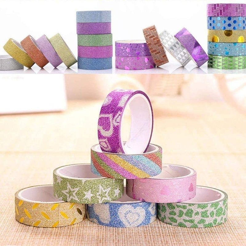 Diy Crafts CT-DIY-HI-47188 Washi Tape Set of 30 Rolls Multi - Purpose Masking Tape Great for Diy Decor, Pack of 30 Roll, # 1 (Multicolor) - Image 2