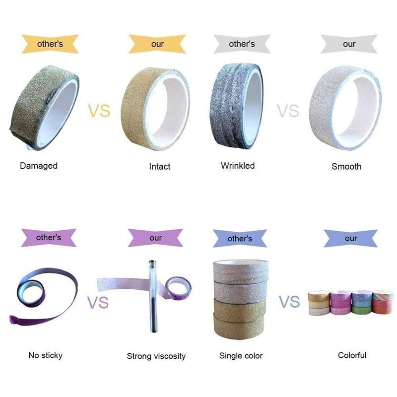 Diy Crafts CT-DIY-HI-47188 Washi Tape Set of 30 Rolls Multi - Purpose Masking Tape Great for Diy Decor, Pack of 30 Roll, # 1 (Multicolor) - Image 3