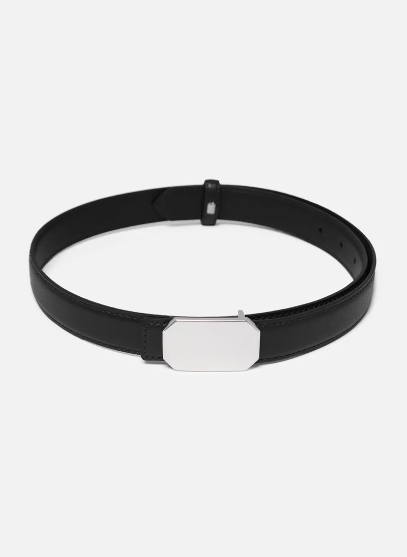 ليتشي حزام عريض بإبزيم على شكل مشبك