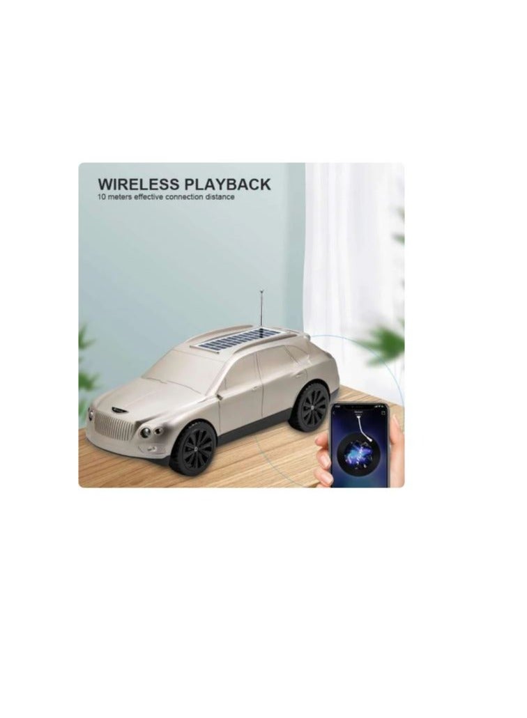 Kisonli Bluetooth Speaker Car Solar Charging B1 Kisonli With Flashlight USB Portable - Gold - Image 3