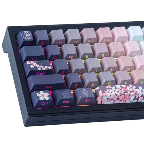 JOMKIZ PBT keycaps 135 Keys Double Shot Keycaps Side Engraved Transparent Keycap Set Cherry Profile Backlit Keycaps for Cherry MX Switch ASINISO Layout Mechanical Keyboard - Image 1