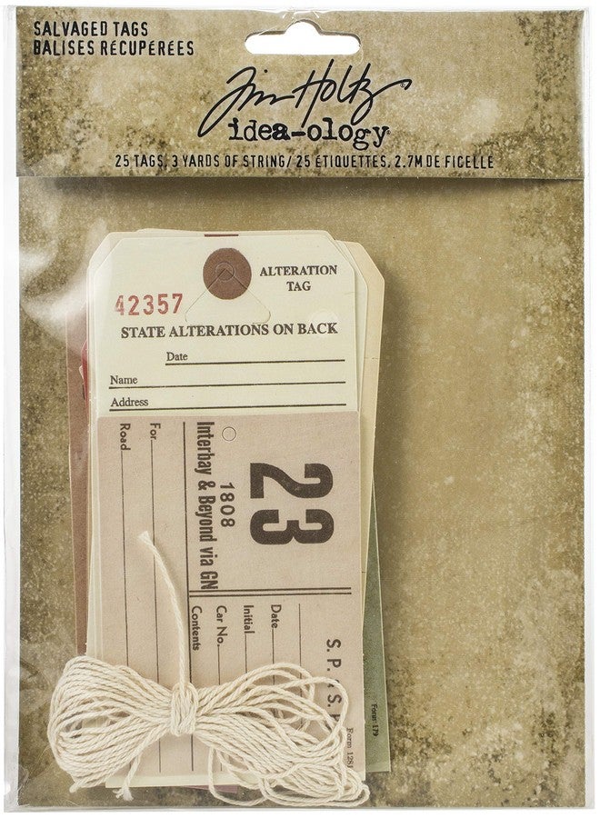 Tim Holtz SALVAGED TAGS IDEA-0 25/PKG - Image 1