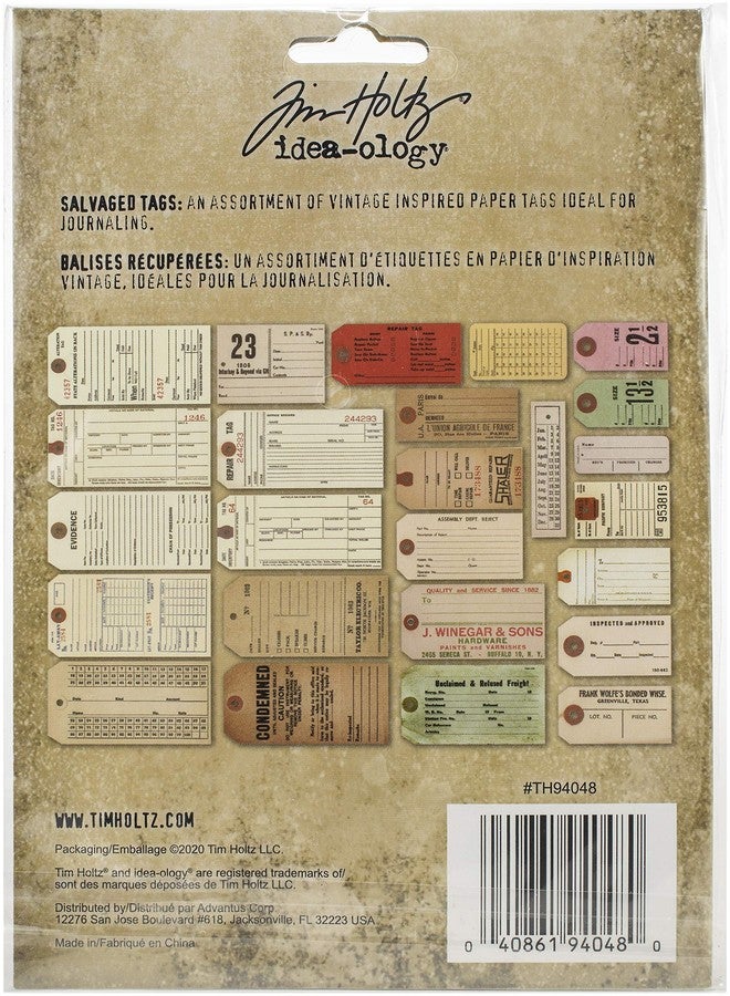 Tim Holtz SALVAGED TAGS IDEA-0 25/PKG - Image 2