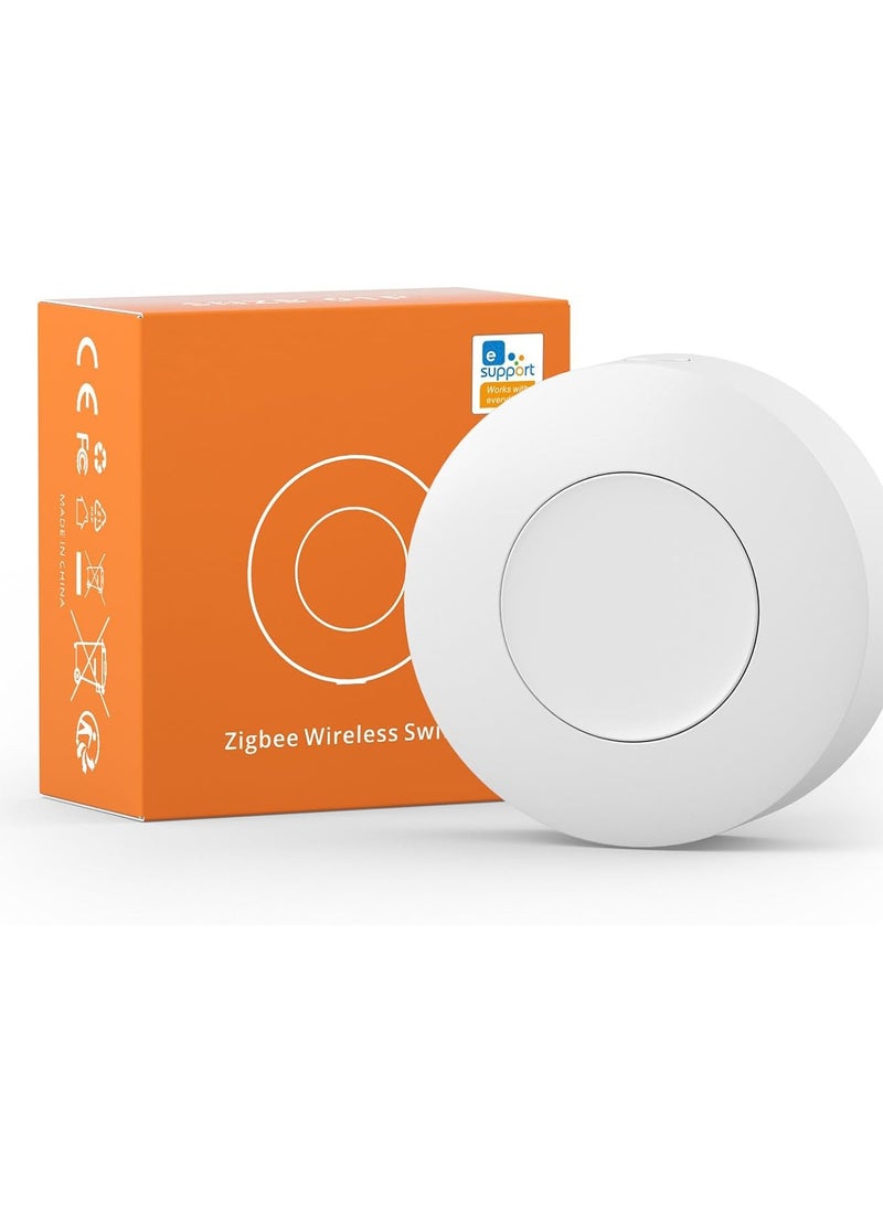 SNZB-01P Zigbee Wireless Switch - Create Smart Scenes and Control Connected Devices via App with Three Options; Requires ZigBee Bridge; Certified for Humans Device.