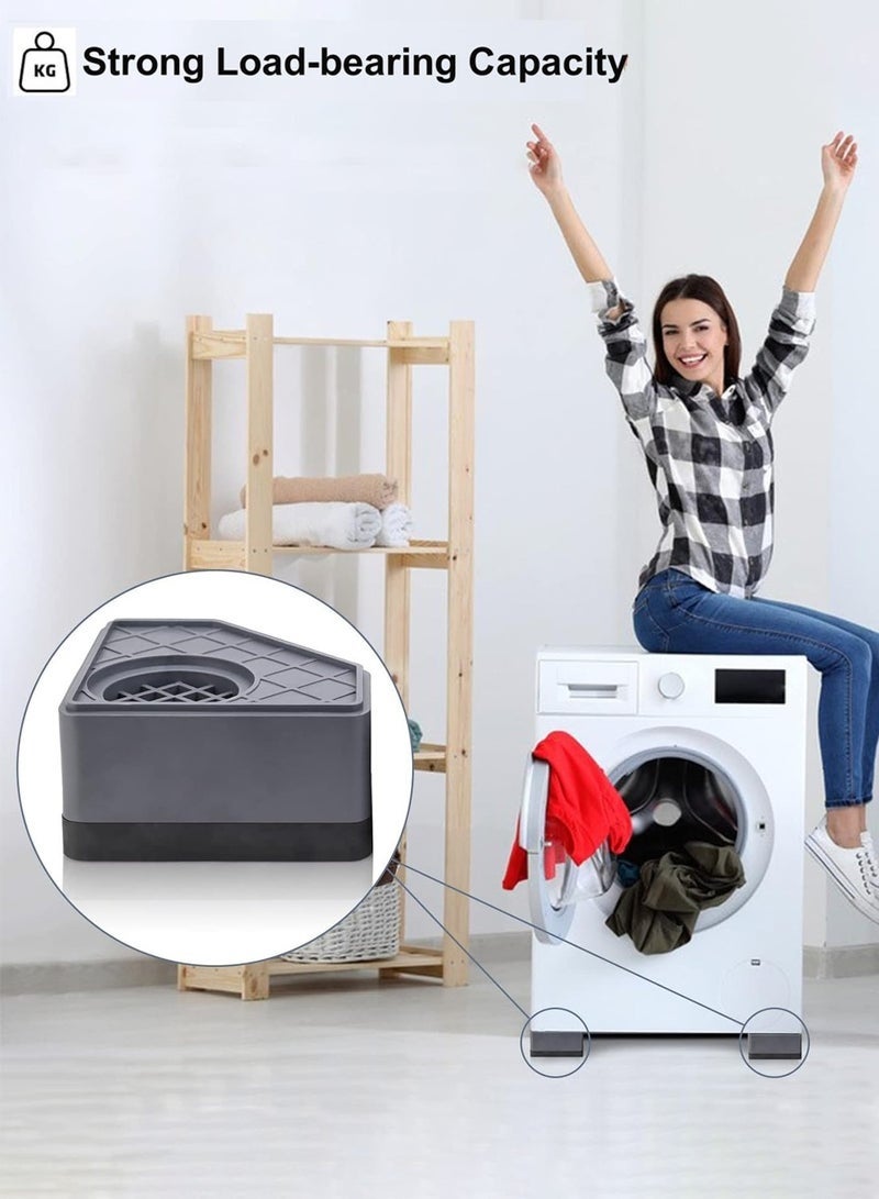 Bukela Washing Machine Anti Vibration Pads, Noise Reduction Dryer Washer Feet Pads, Refrigerator Support Protects Pedestals (4 PCS) - Image 2