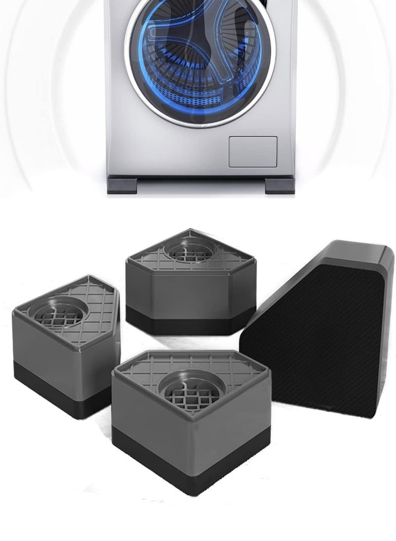 Bukela Washing Machine Anti Vibration Pads, Noise Reduction Dryer Washer Feet Pads, Refrigerator Support Protects Pedestals (4 PCS) - Image 1