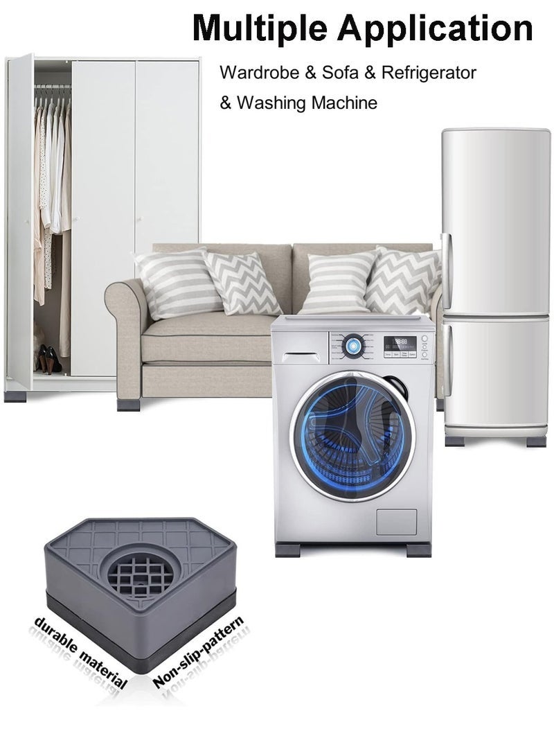 Bukela Washing Machine Anti Vibration Pads, Noise Reduction Dryer Washer Feet Pads, Refrigerator Support Protects Pedestals (4 PCS) - Image 5