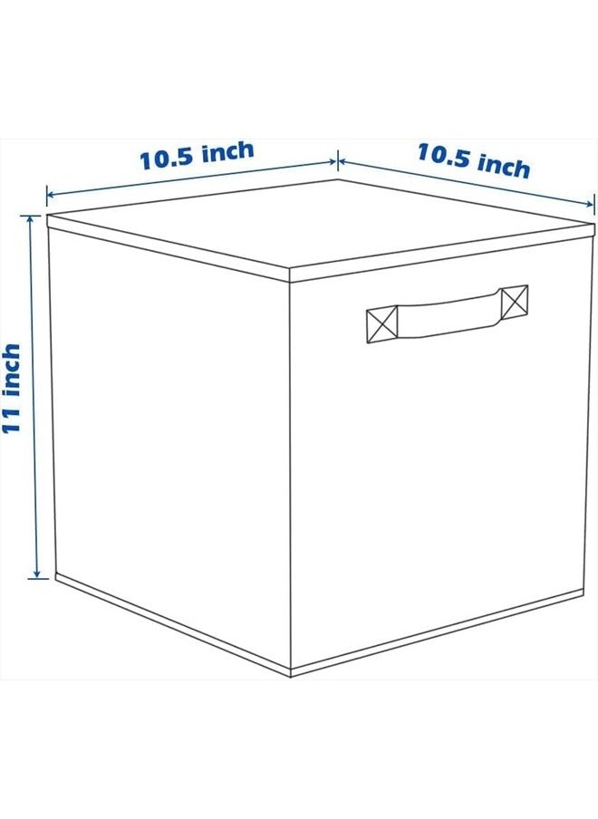 Collapsible Storage Cubes with Handles, Fabric Foldable Bins for Closet Shelves, Durable Organization Storage Bins, 10.5'' x 11'' x 10.5'' (New Green, 6Pack) - pzsku/Z3584E3482FFD82E3FA47Z/45/_/1741177534/28863f04-dac1-4de4-87f9-82369fa76167