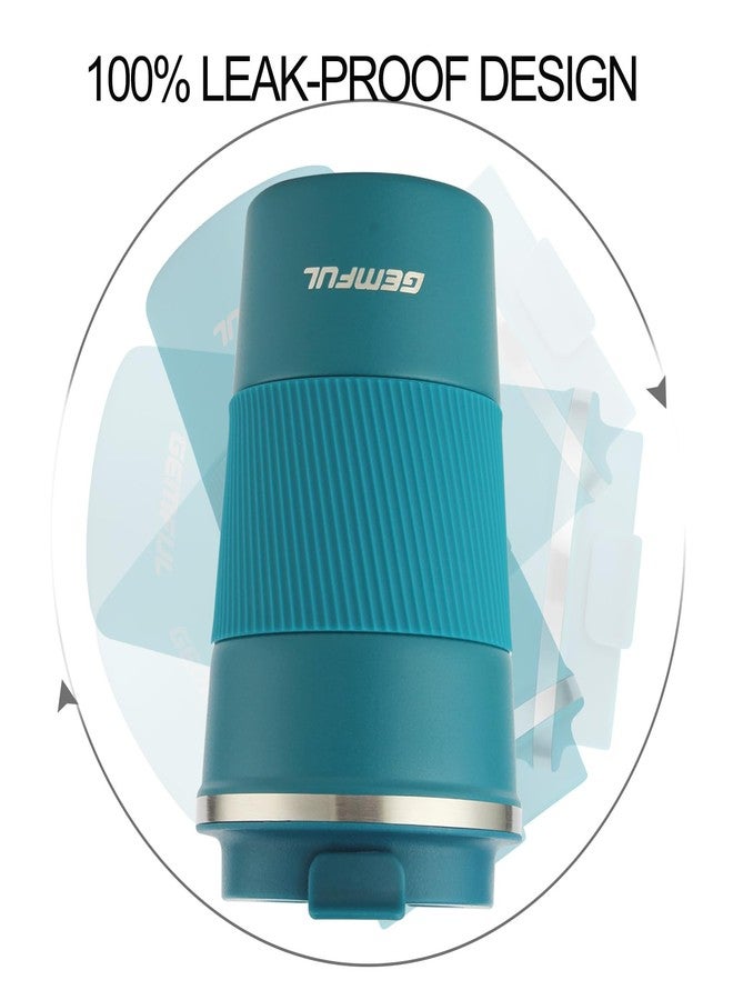 GEMFUL Travel Coffee Mug Stainless Steel Vacuum Ice and Hot Drinks Insulated Tumbler for Home Office Outdoor Works, 380ml, Blue - Image 5