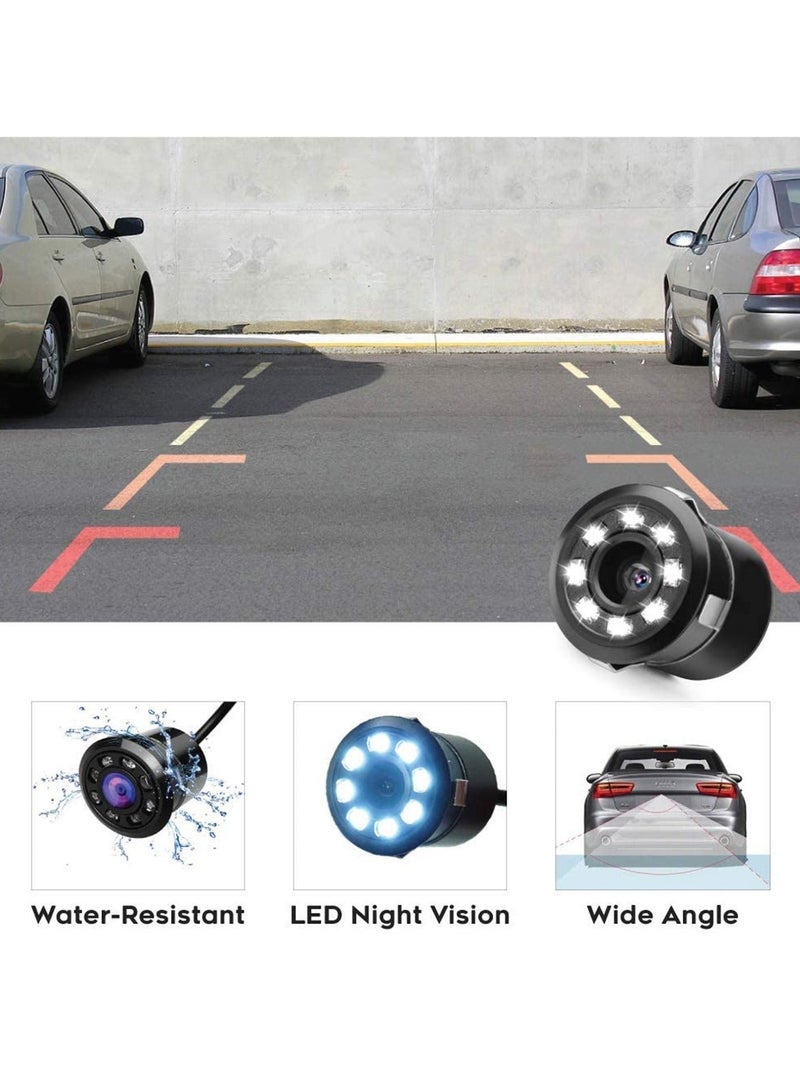3XR 8 LED Rear View Reverse Parking Camera For Car, HD Quality Night Vision, Waterproof Design - Image 2