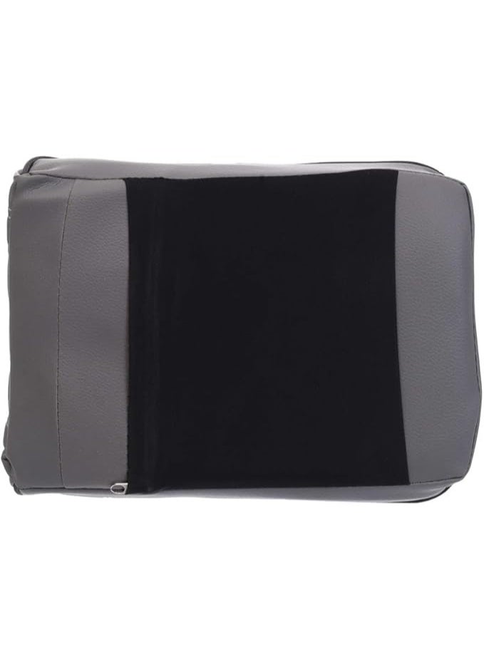 وسادة مسند ذراع وحدة التحكم المركزية من الجلد من الميموري فوم لمعظم انواع السيارات - اسود تطريز مختلف - Image 4