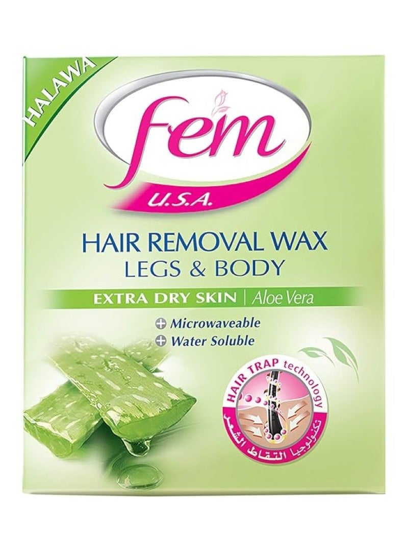 fem Hair Removal Wax Legs & Body Extra Dry Skin With Aloe Vera Fragrance 450 Gm - Image 1
