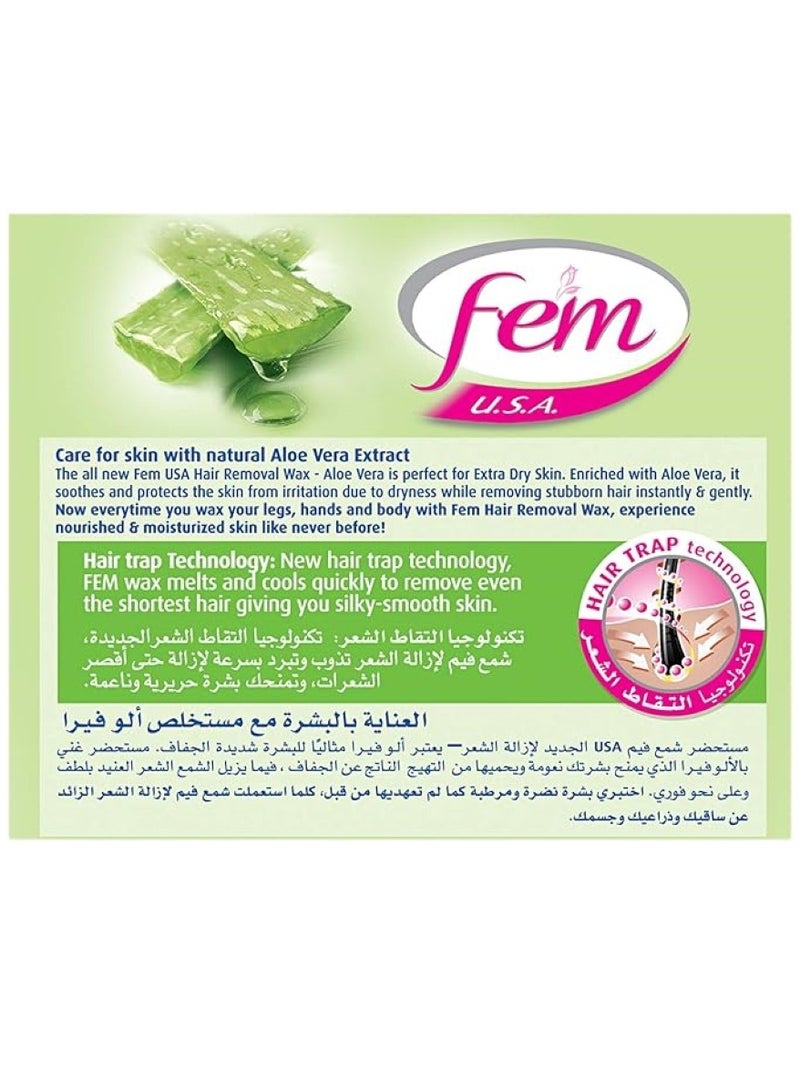 fem Hair Removal Wax Legs & Body Extra Dry Skin With Aloe Vera Fragrance 450 Gm - Image 2