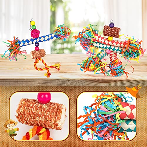 LifeIdeas Bird Shredding Toys, 5PCS Parrot Chewing Toys Corn Cob, Colorful Bird Foraging Toys for Small Medium Parrots Parakeets, Conures, Cockatiel, Lovebirds - Image 5