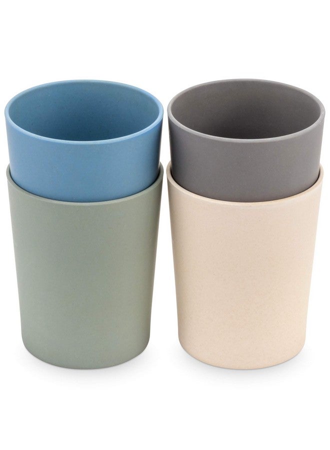 WeeSprout Bamboo Toddler Cups - 4 Pc Set (10 Fl Oz), Organic & Non-Plastic Cup Pack For Toddlers, Big Kids Or Baby, Natural - Image 1