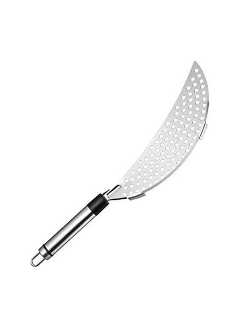 Pasta Strainer With Handle,Stainless Steel Crescent Pot Strainer Colander Spaghetti Pasta Fry Drainer,Food Strainers Great For Noodles, Fruit, Veggies And More,Suitable For Different Sizes