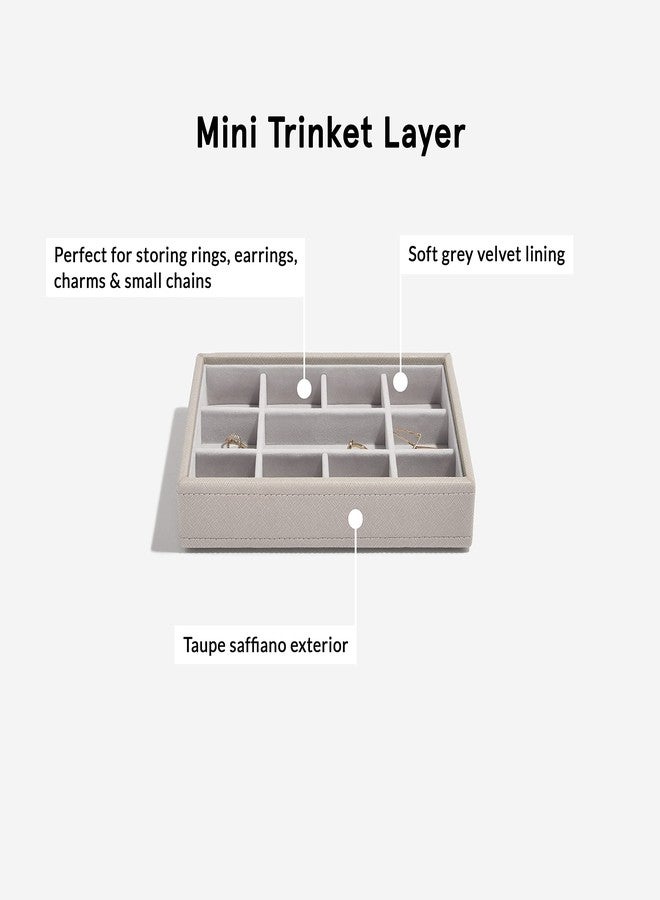 Stackers Trinkets Layer Small | Jewellery Storage Organiser Box for Women - Taupe - Image 3