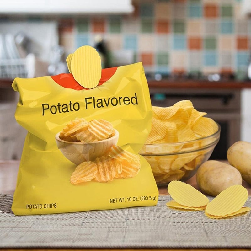 Cute Chip Clips Food Bag Sealer Sealing Clips,Potato Shaped Chip Funny Sealing Clip for Kitchen Food Storage,Snacks Bag Sealer Sealing 4 pieces (4 Triangular) - Image 2
