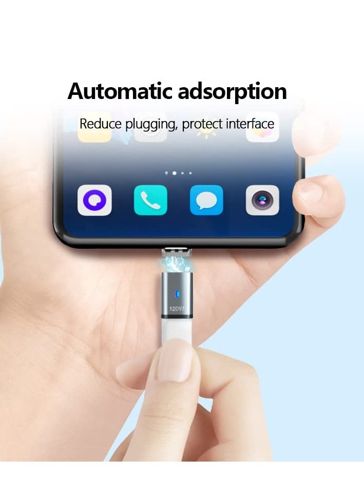 SYOSI - USB C Magnetic Adapter 2 Pack Magnetic USB C Straight Adapter Support PD 100W Quick Charge 480Mbps Data Transfer Compatible with MacBook Pro Air and More Type C Devices - Image 1