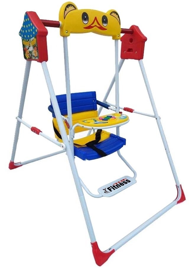 Rally Baby Swing, Indoor Outdoor Home Swing with Safety Seat, Infant Swing, Backyard Swing Sets, Infant and Toddler Swing Chair Set Blue - Image 1